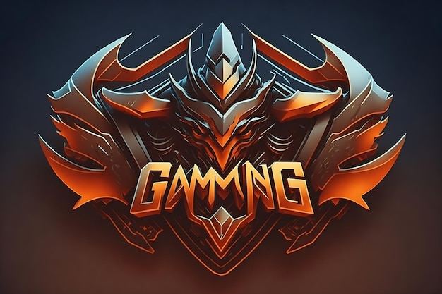 Photo mechanized warrior gaming logo design