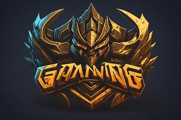 Photo mechanized warrior gaming logo design