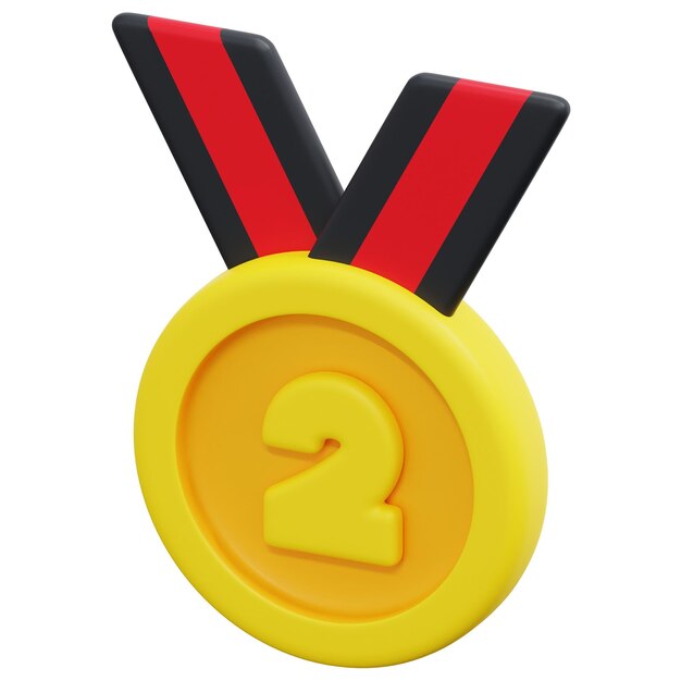 medaille 3d render pictogram illustratie