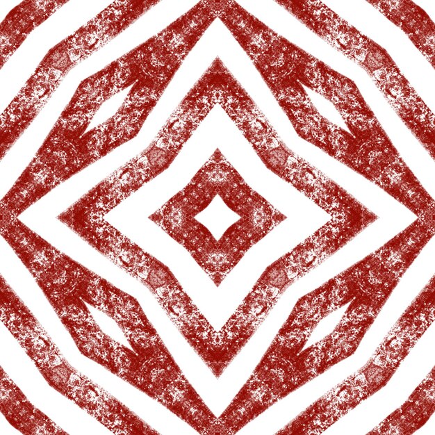 Medaillon naadloze patroon. Wijn rode symmetrische caleidoscoop achtergrond. Textiel klaar sympathieke print, badmode stof, behang, inwikkeling. Aquarel medaillon naadloze tegel.
