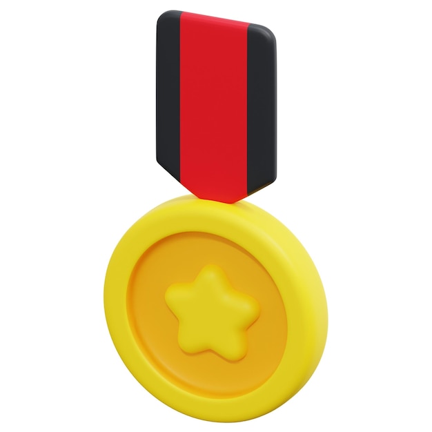 Photo medal 3d render icon illustration