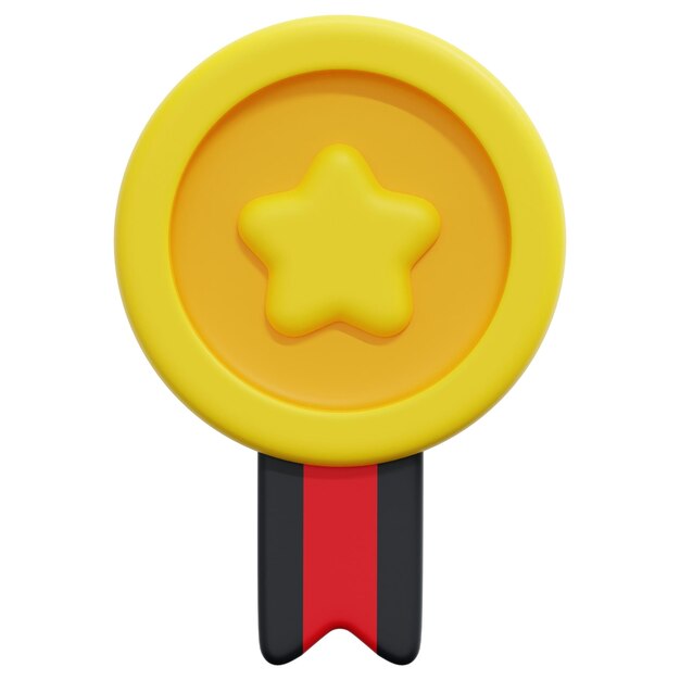 medal 3d render icon illustration