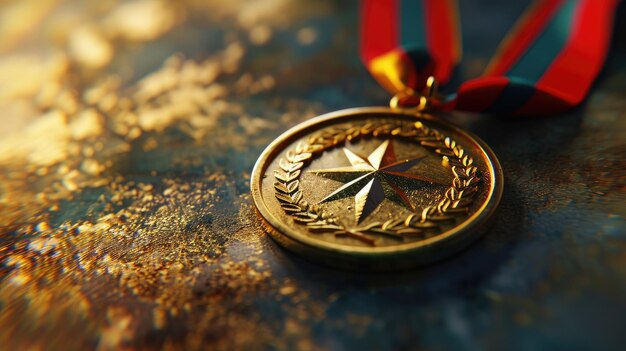 Photo medal of appreciation background