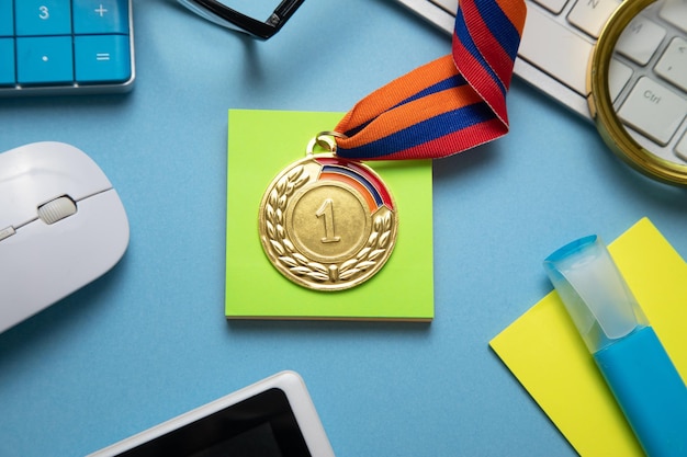 Medal awards for winner with a business objects