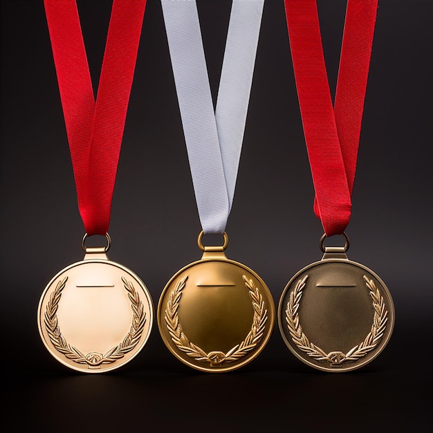 Photo medal with white background