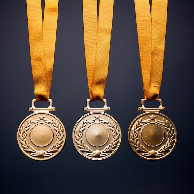 Photo medal with white background