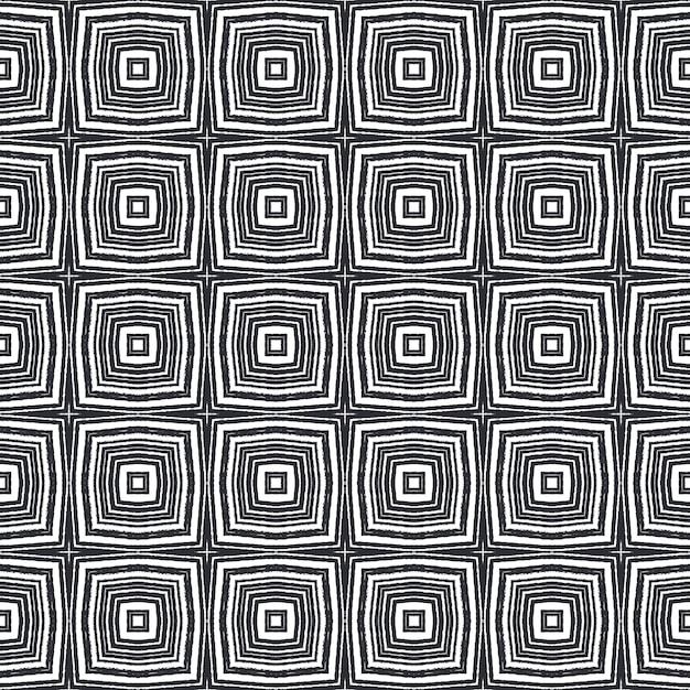 Medallion seamless pattern Black symmetrical