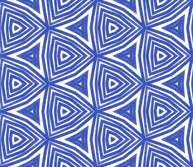 Medallion seamless pattern Indigo symmetrical