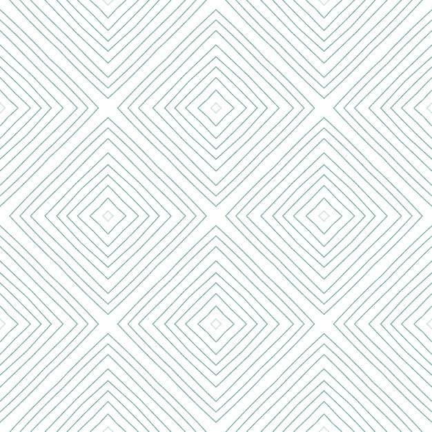 Medallion seamless pattern Turquoise symmetrical