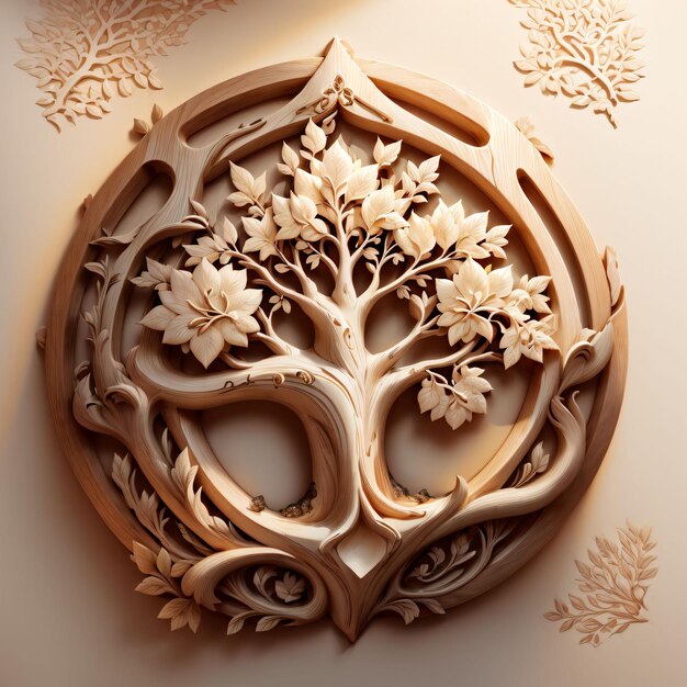 Photo medallion of a tree