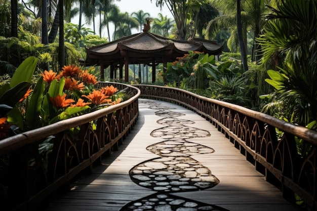 Medellin Botanical Garden a paradise of exotic plants generative IA
