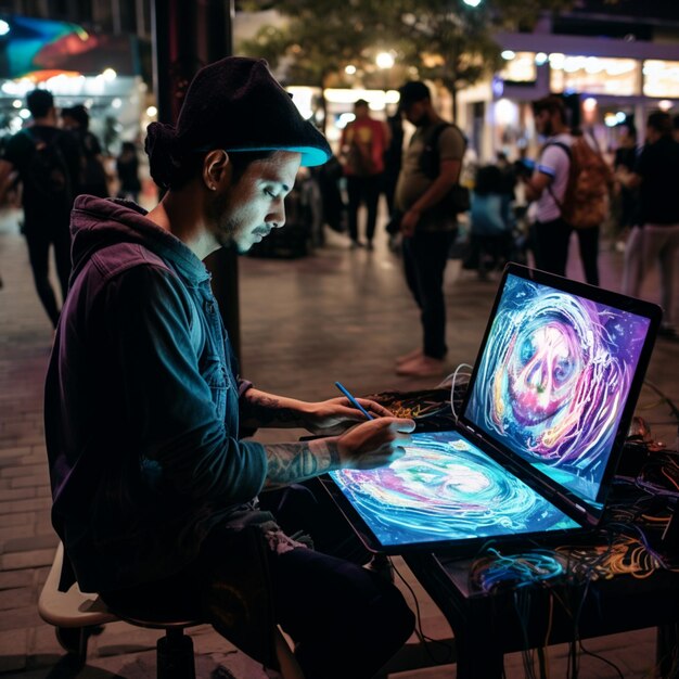 디지털 태블릿으로 도시의 미학을 재정의하는 Medelln의 TechSavvy Street Artists