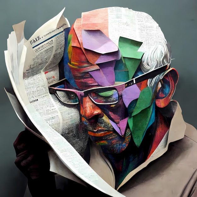 media effect on a person philosophical illustration