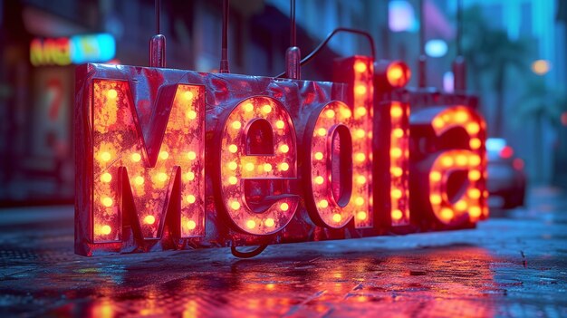 Media Liquid 3D Typography