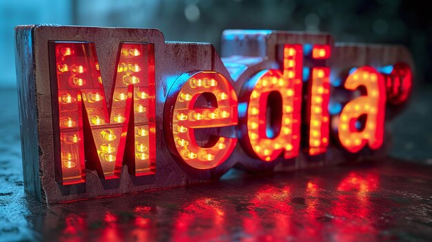 Media Liquid 3D Typography