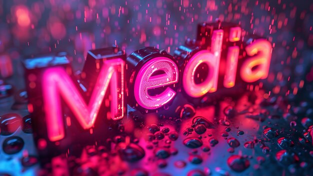 Media Liquid 3D Typography