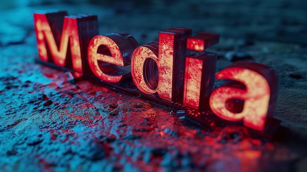 Photo media liquid 3d typography