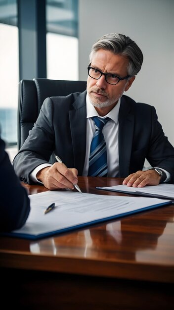 Mediator overseeing a contract dispute resolution for Legal reviewing theme