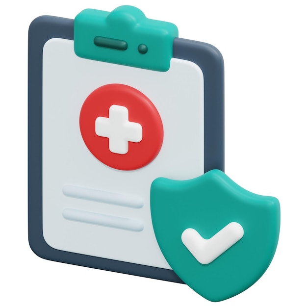 Photo medical 3d render icon illustration