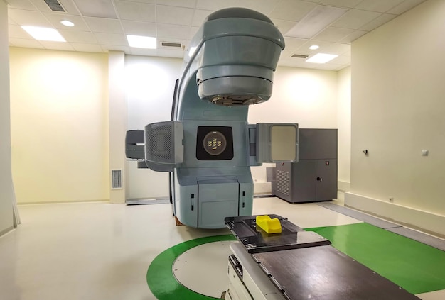 Medical advanced linear accelerator in oncological cancer therapy in a modern hospitalx9