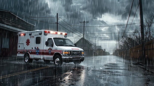 Medical ambulance rain