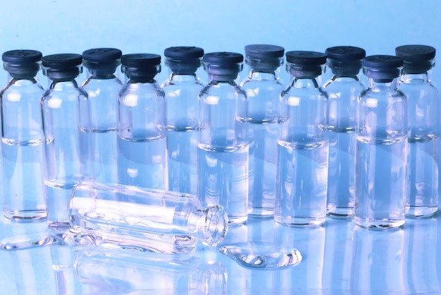 Medical ampoules isolated