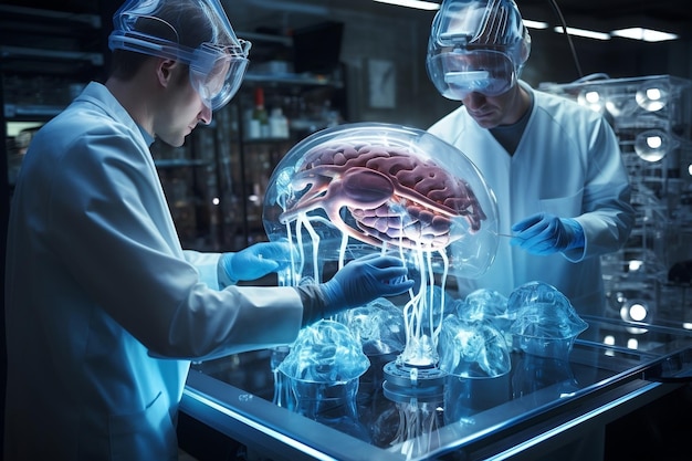 写真 医療とロボット工学の専門家が協力して人間の脳生成 ai を診断