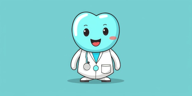 Medical Assistant mascot for a company logo line art Generative AI