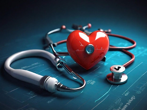 Photo medical background cardiologi medical tools