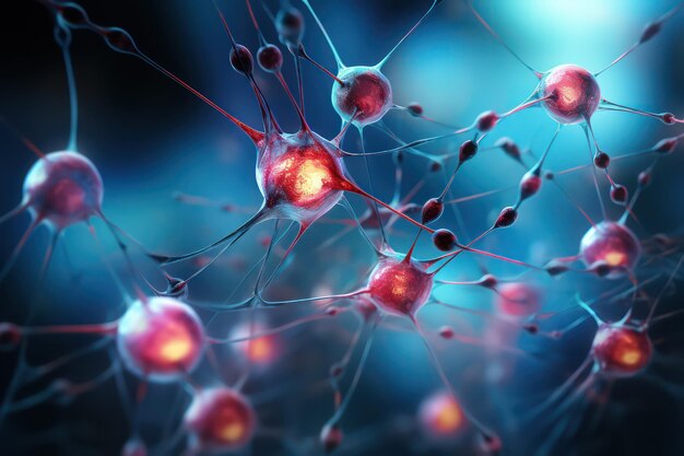 Medical background with neuron cells in the brain