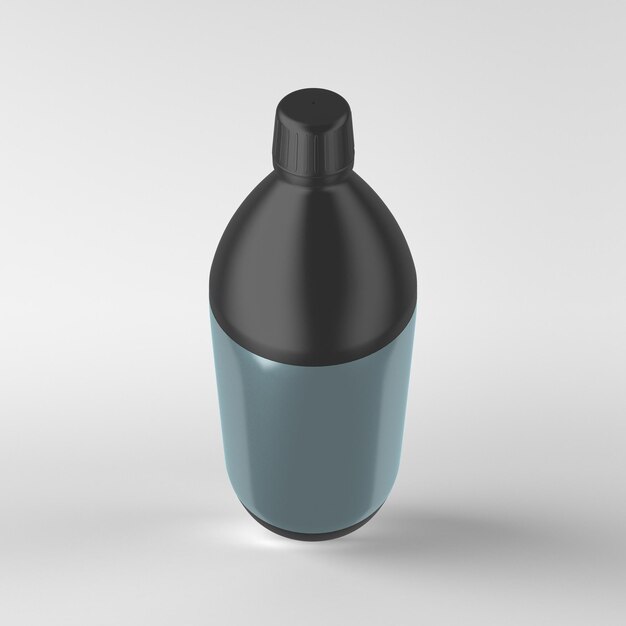 Medical Bottle Front View In White Background