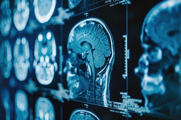 medical brain mri scans display