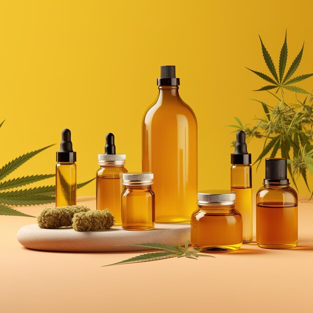 Medical cannabis products and hemp leaf cbd oil