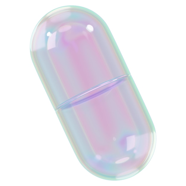 医療カプセル png ホログラフィックアイコン 透明な背景
