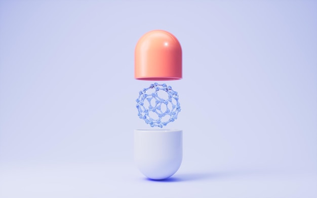 Medical capsule with medical concept 3d rendering