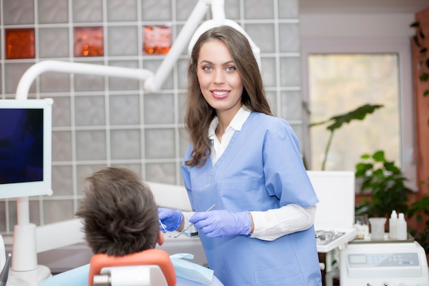 Medical checkup in the dentist office