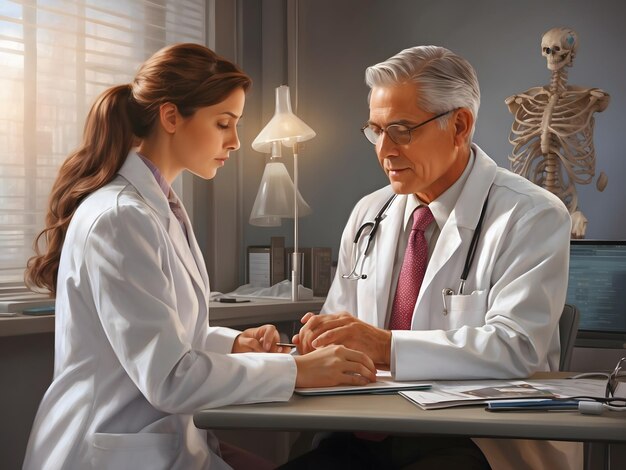 A medical checkup scene