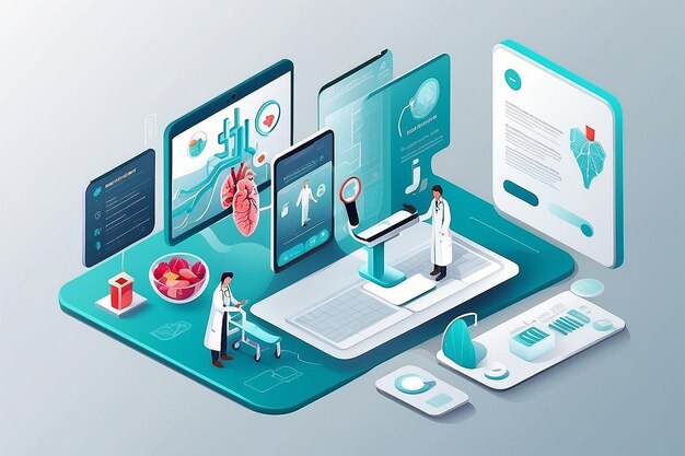 Medical concept illustrations Banner image for websites or apps Online medical services