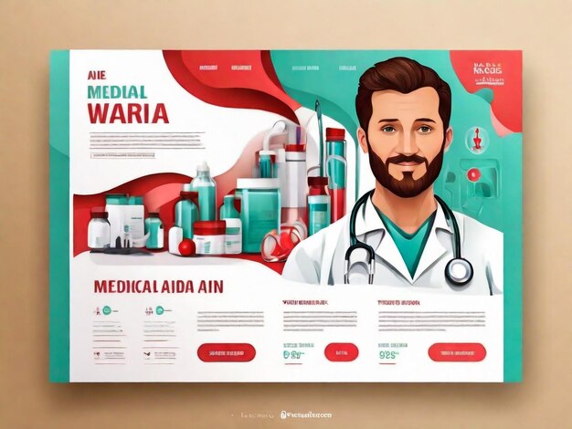 Photo medical concept illustrations modern flat style