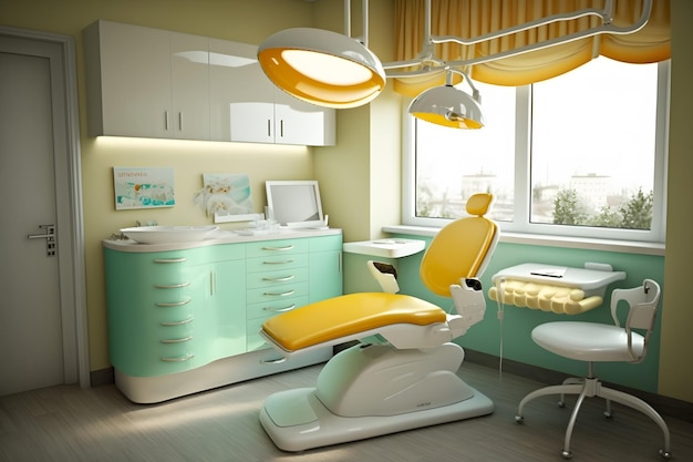 Medical cosmetology or dental office neural ai generated artifical intelligence neuro