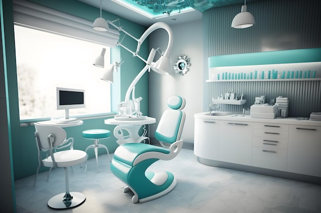 Medical cosmetology or dental office neural ai generated artifical intelligence neuro