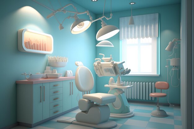 Медицинская косметология или стоматологический кабинет нейронный ИИ сгенерировал искусственный интеллект нейро