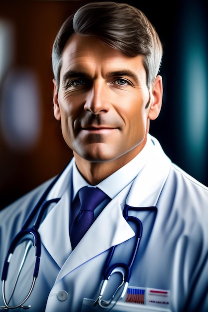 Foto immagine di sfondo del medico ai generativa