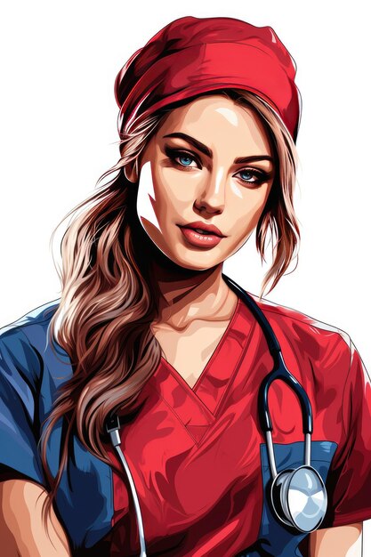 Photo medical doctor nurse laboratory professional tshirt design vector