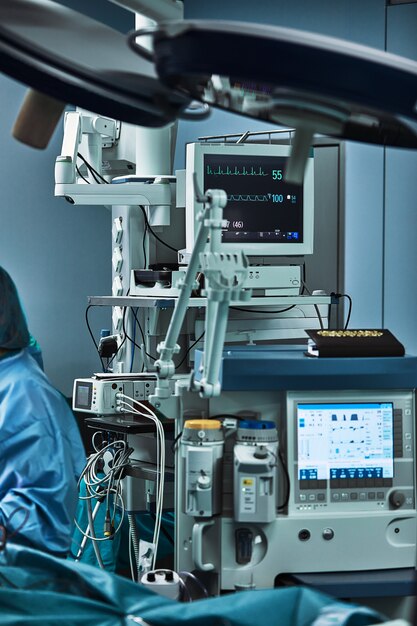 Photo medical equipment of a modern operating room