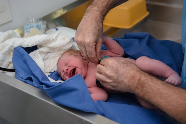 Medical examination of the newborn