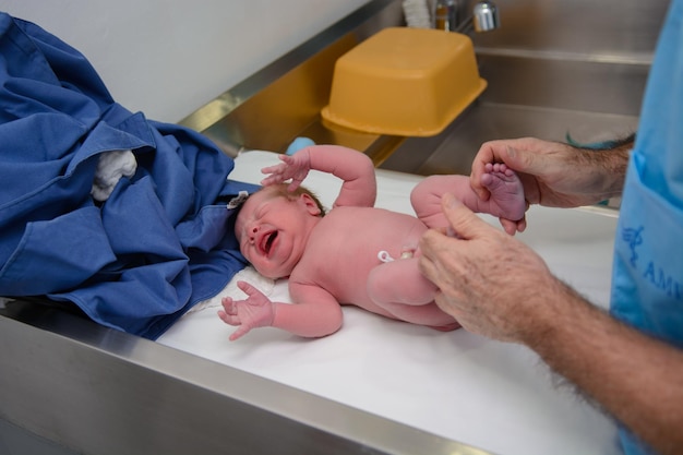 Medical examination of the newborn