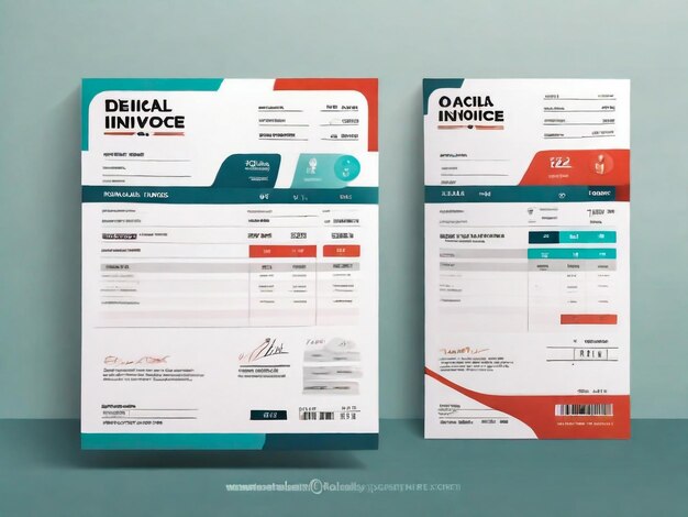 Photo medical healthcare flyer design template