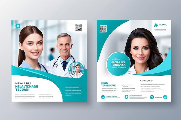 Medical healthcare social media banner design web banner template square flyer template
