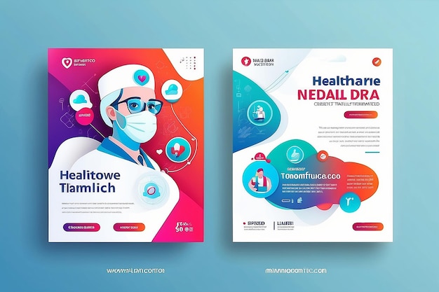 Photo medical healthcare social media banner design web banner template square flyer template